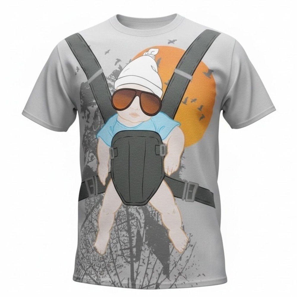 The Hangover Baby Movie T-Shirt Large Graphic IGT Total Rewards Gray 2011 Anvil